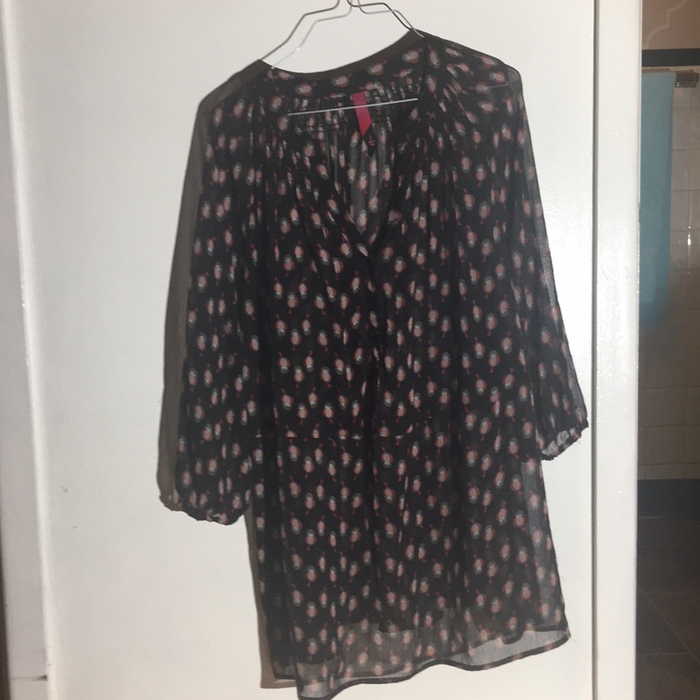 Pure Energy Sheer Bird Blouse